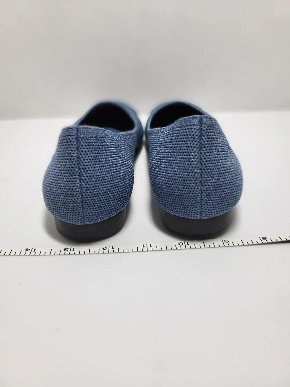 VIVAIA Aria Women’s Pointed-Toe Blue Knit Bow Flats Size US 8 EU 38.5